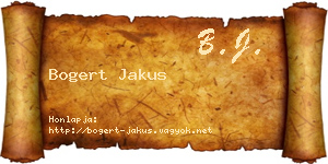 Bogert Jakus névjegykártya